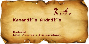 Kamarás András névjegykártya